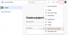 Personal settings menu