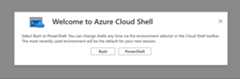 Screenshot that shows Azure Cloud Shell