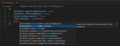 IntelliSense for settings.json open in the editor