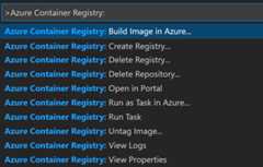 Invoke the command Build Image in Azure