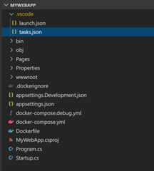 Screenshot of project with docker-compose files