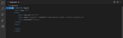 Screenshot showing Copilot suggesting HTML structure completion.