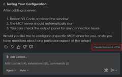 Screenshot of a chat response, showing the selected model on hover.
