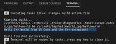 Hello World Terminal Output