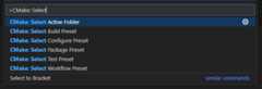 CMake Select presets