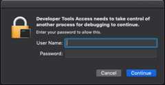 Developer Tool Access problem
