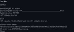 Error acquiring .NET SDK