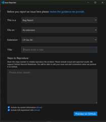 Help > Report Issue image