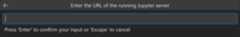 Prompt to supply a Jupyter server URI
