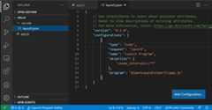 launch.json in Explorer