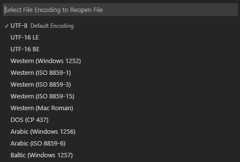 Select an encoding