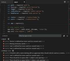 errors in problems panel