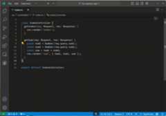 Video of launching the Refactor Preview panel by pressing  on the Code Actions control.