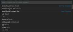 snippet dropdown
