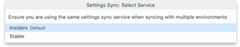 Settings Sync Switch Service