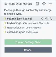 Settings Sync Merges