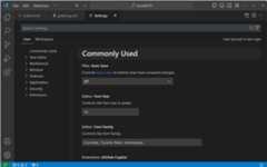 Screenshot that shows the Settings Editor.