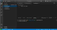 Screenshot that shows the Explorer view with the new file.