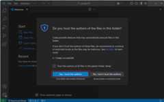 Screenshot that shows the Workspace Trust dialog.