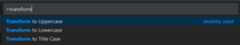 Transform text commands