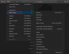 Grid Editor Layout Menu