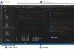 Screenshot of the VS Code user interface, highlighting the main areas.