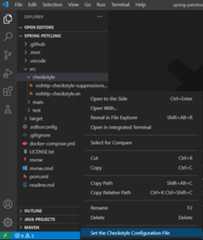 Set Checkstyle configuration file