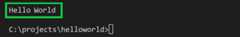 screenshot of program output