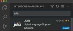 Julia in the VS Code Marketplace