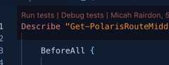 Pester CodeLens Integration