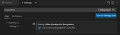 Debug: Allow Breakpoints Everywhere in the Settings editor