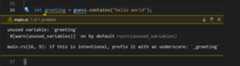 linter warning about an unused variable