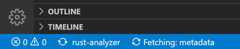 rust-analyzer in progress status in the VS Code Status bar