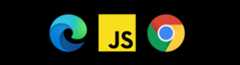 JavaScript, Edge, and Chrome logo