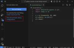 Show all automatic debug configurations option on the run view