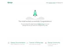 Django tutorial: default view of empty Django project