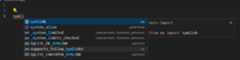 Completion with auto import displayed on the suggestion list