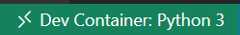 Dev Containers indicator displayed on the bottom left corner of VS Code