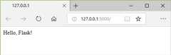 Flask tutorial: the running app in a browser