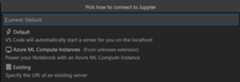 Prompt to supply a Jupyter server URI
