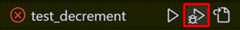 Debug Test icon in the Test Explorer