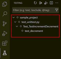The VS Code Test Explorer for Python tests