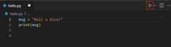 Using the Run Python File button