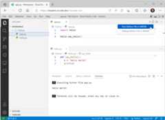 Execution of Python code stored on a local disk