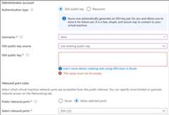 Add SSH public key to VM