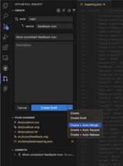 Create Pull Request view