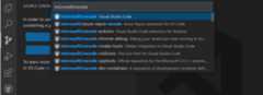 GitHub repository dropdown filtered on microsoft/vscode
