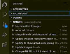 Timeline view