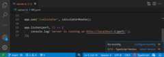 TypeScript version displayed in the language status in the Status Bar.