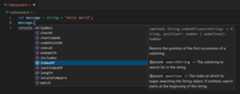 TypeScript small completions for String type